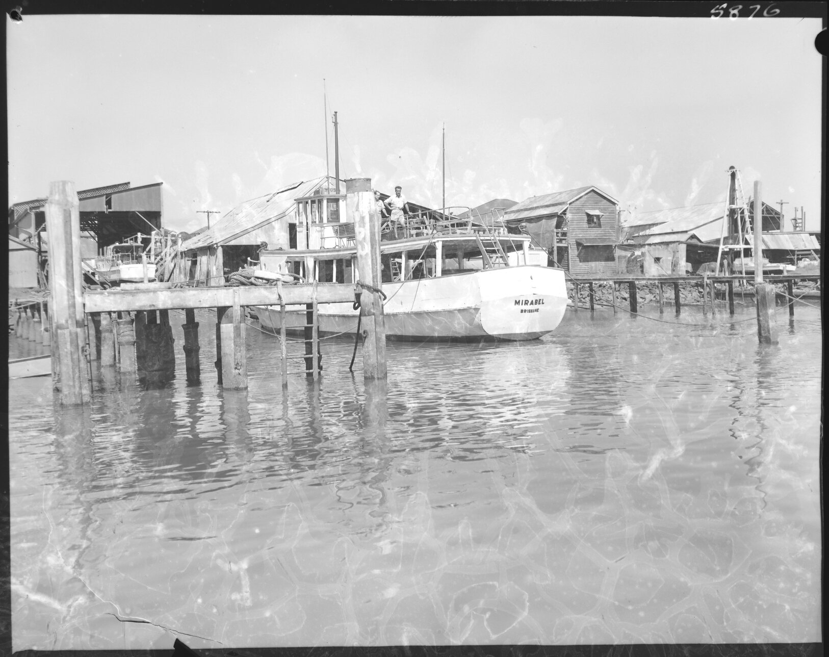 Ship "Mirabel" moored at Bulimba shipyards - 1955