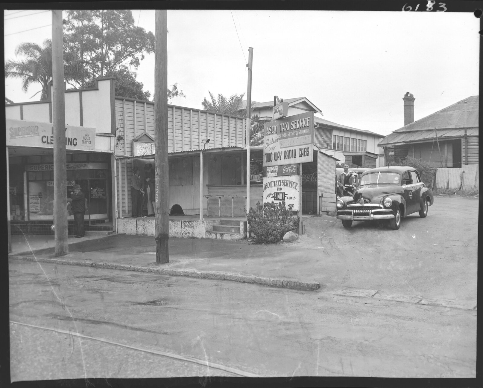 Taxi,  Ascot Taxi Service, Albion - 1955