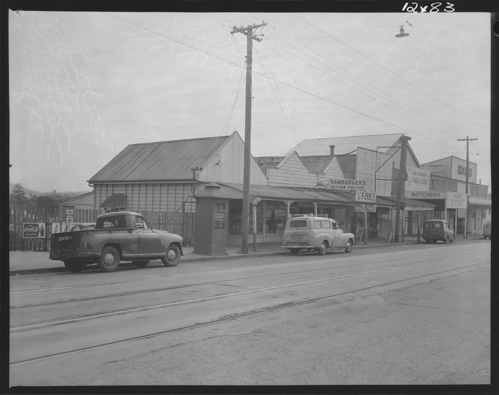 Hardgrave Road looking south, with Rialto Theatre, West End - 1959