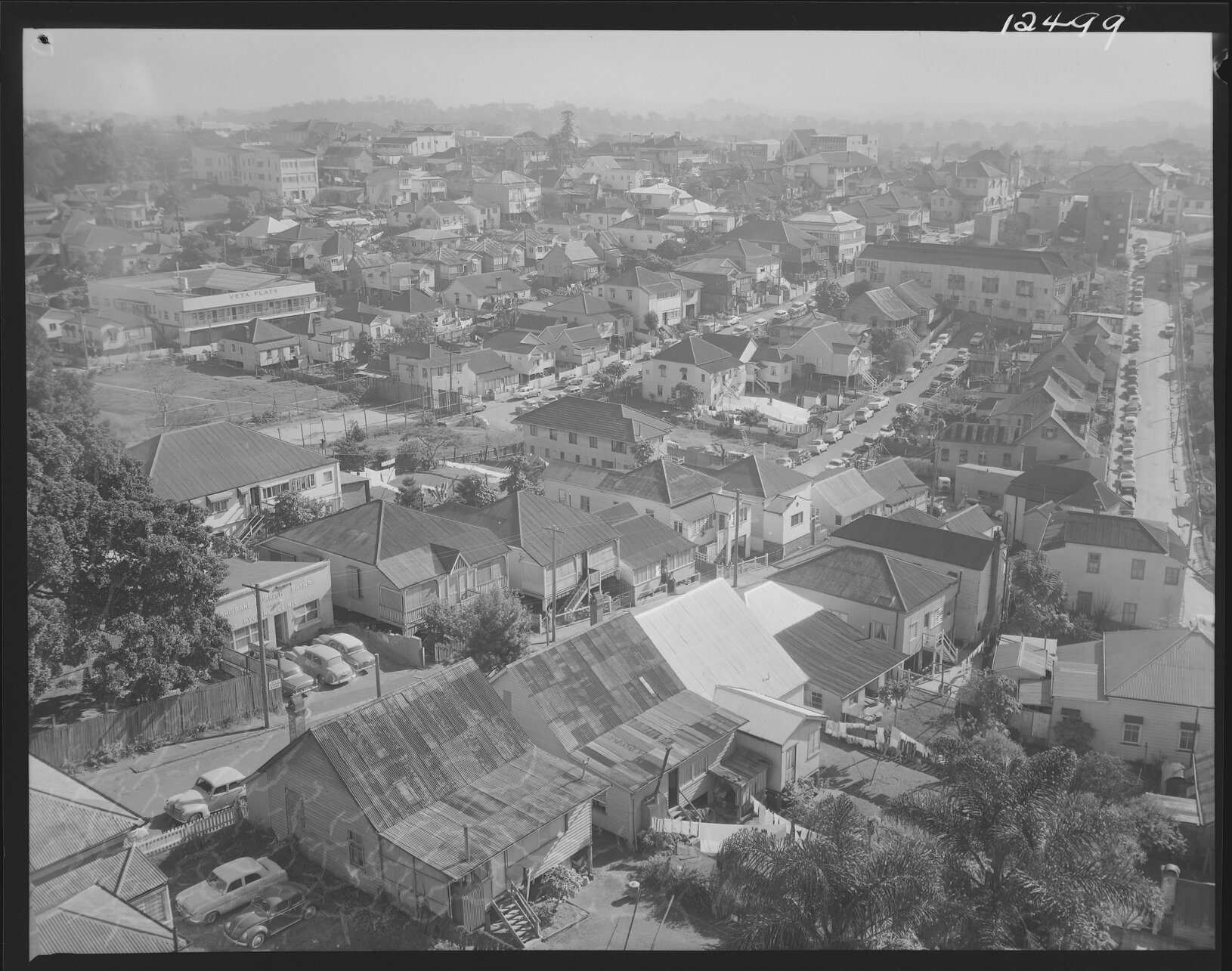 Panorama looking north along Berry and Bartley Street, Spring Hill - 1959