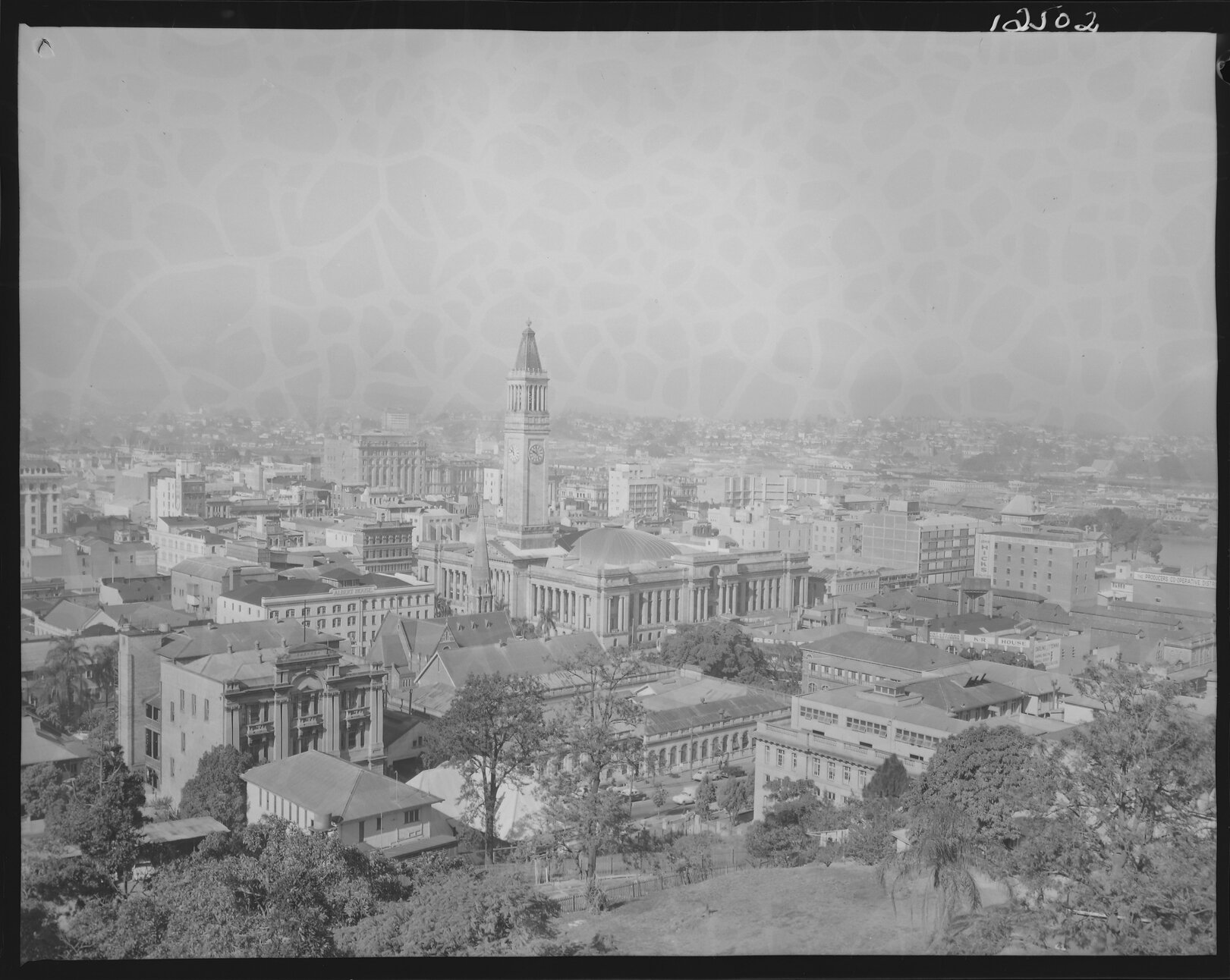 View of City Hall from Spring Hill - 1959