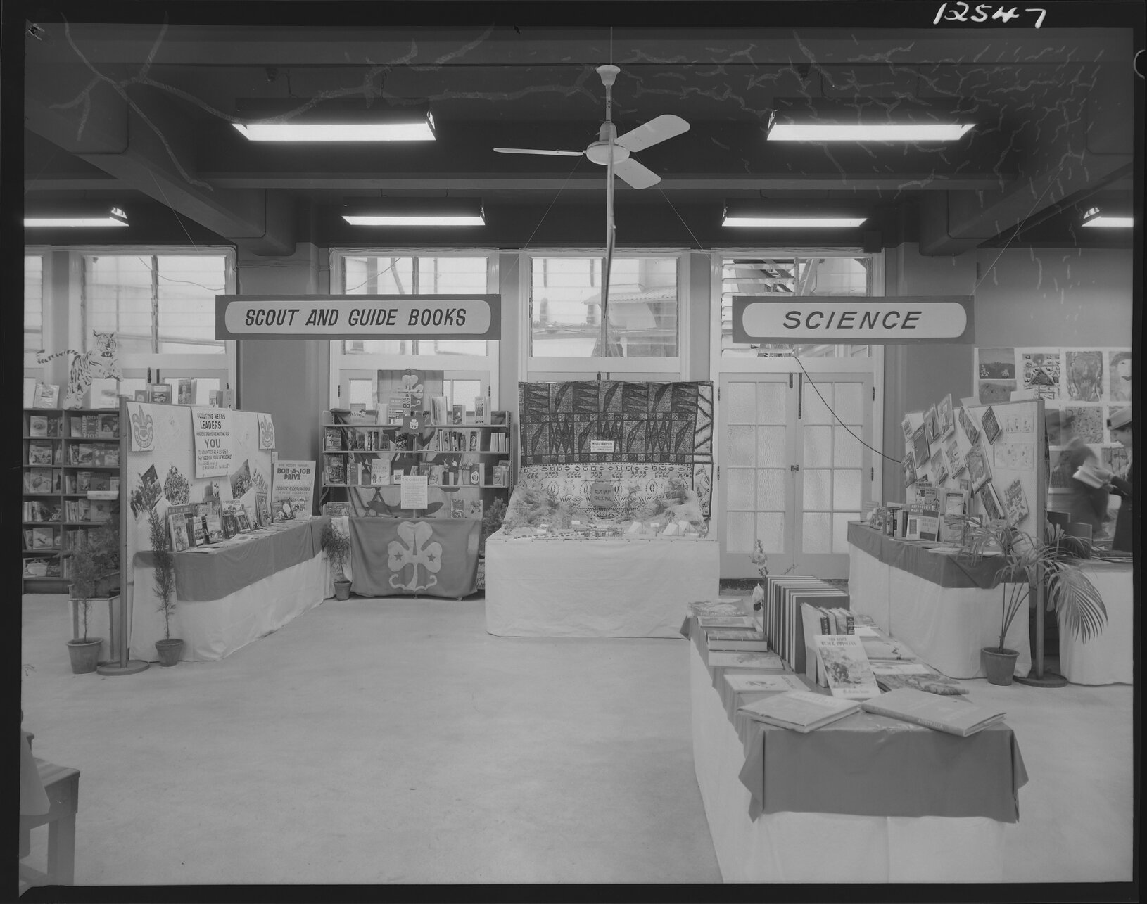 Book week display in City Hall basement - 1959