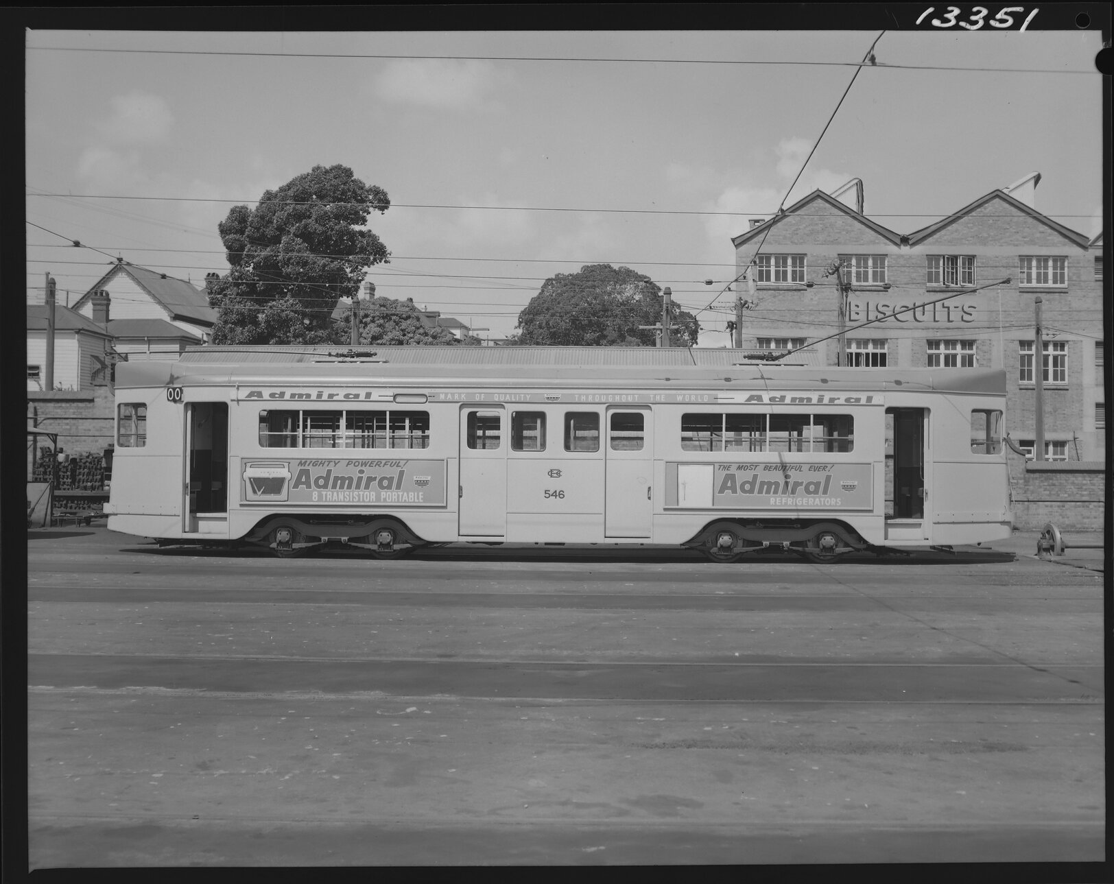 Tram No. 546 advertising Admiral radios and fridges - 1959