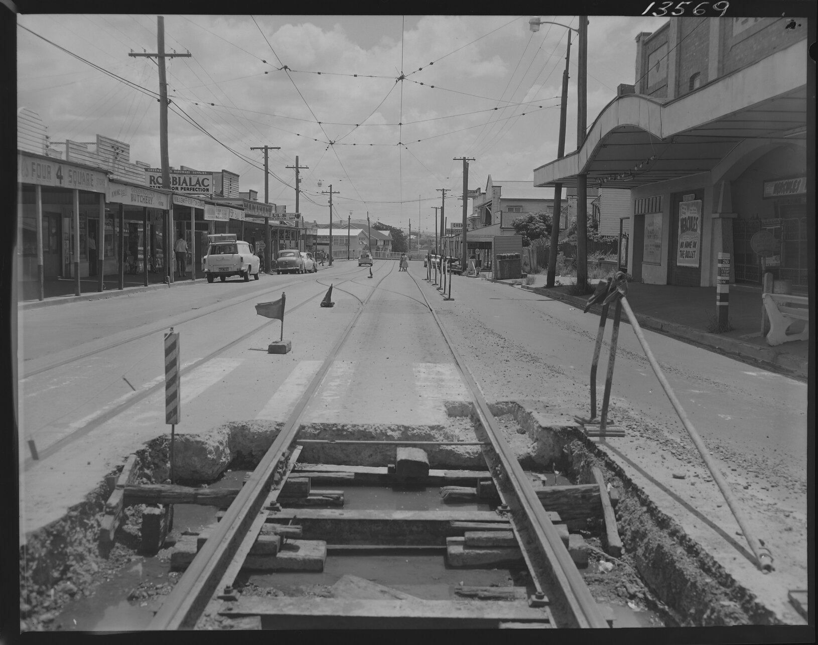 Shops and a theatre on Logan Road, Greenslopes - 1960