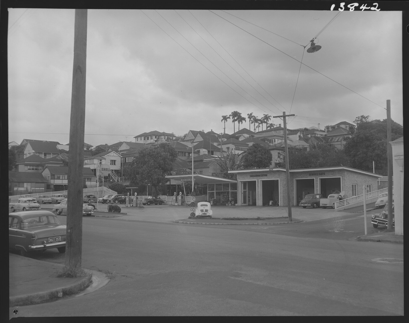 Shell petrol station on Water Street, Spring Hill - 1960