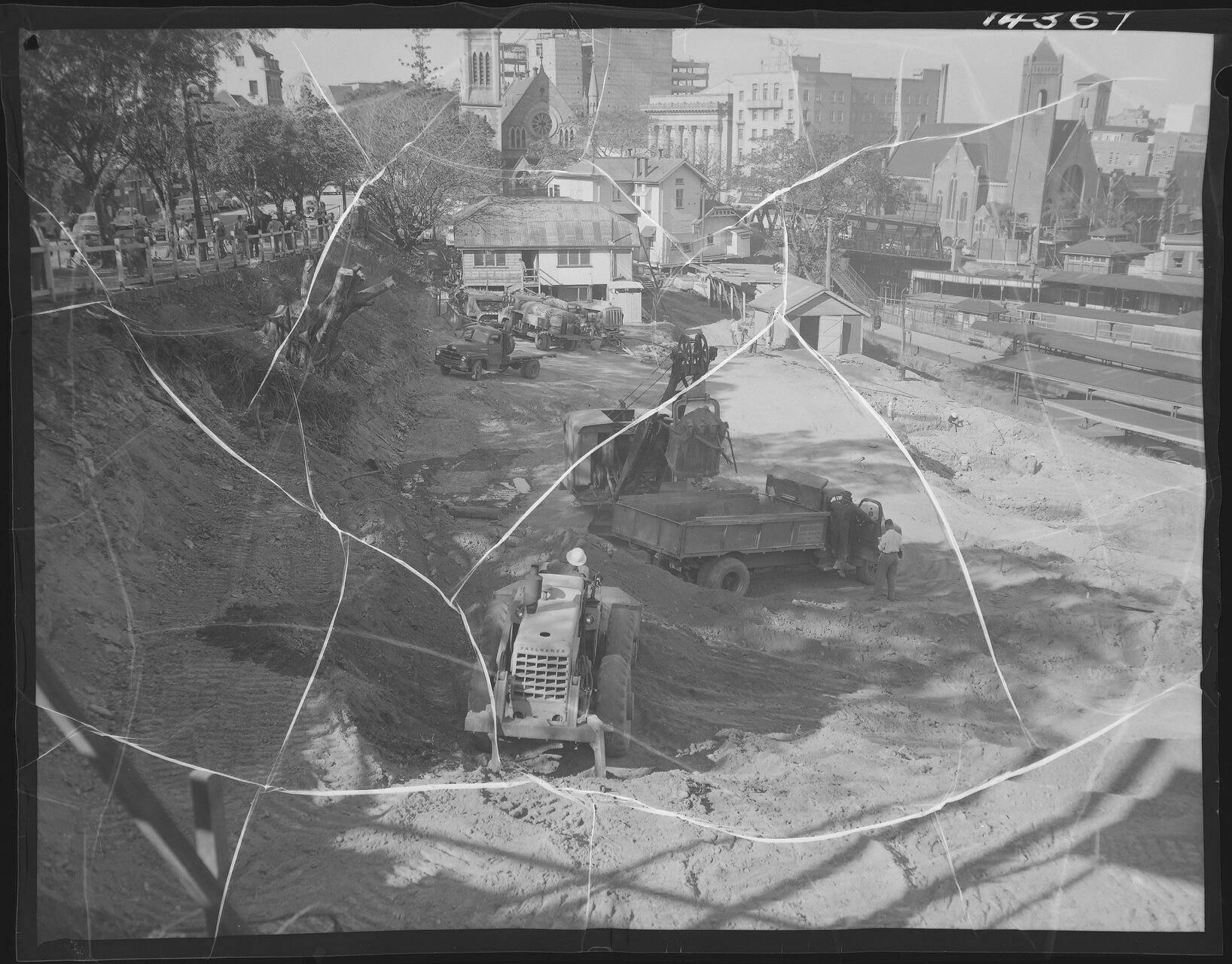 Construction for Wickham Terrace Car Park, Brisbane City - 1960