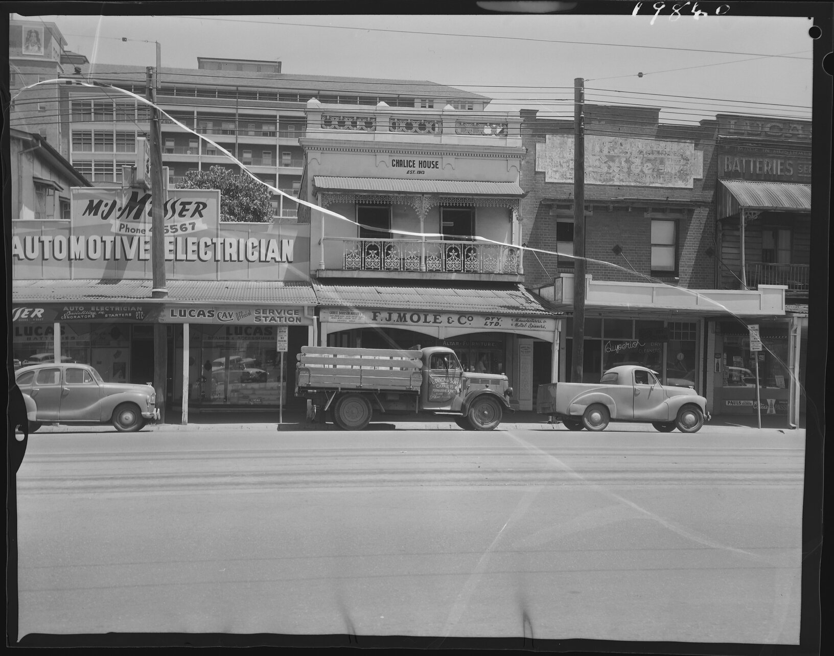Stanley Street shops outside Mater Hospital, South Brisbane - 1963