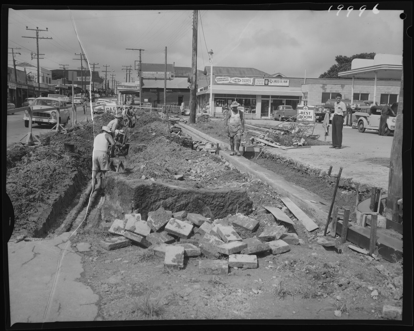 Footpath widening at Lutwyche - 1963