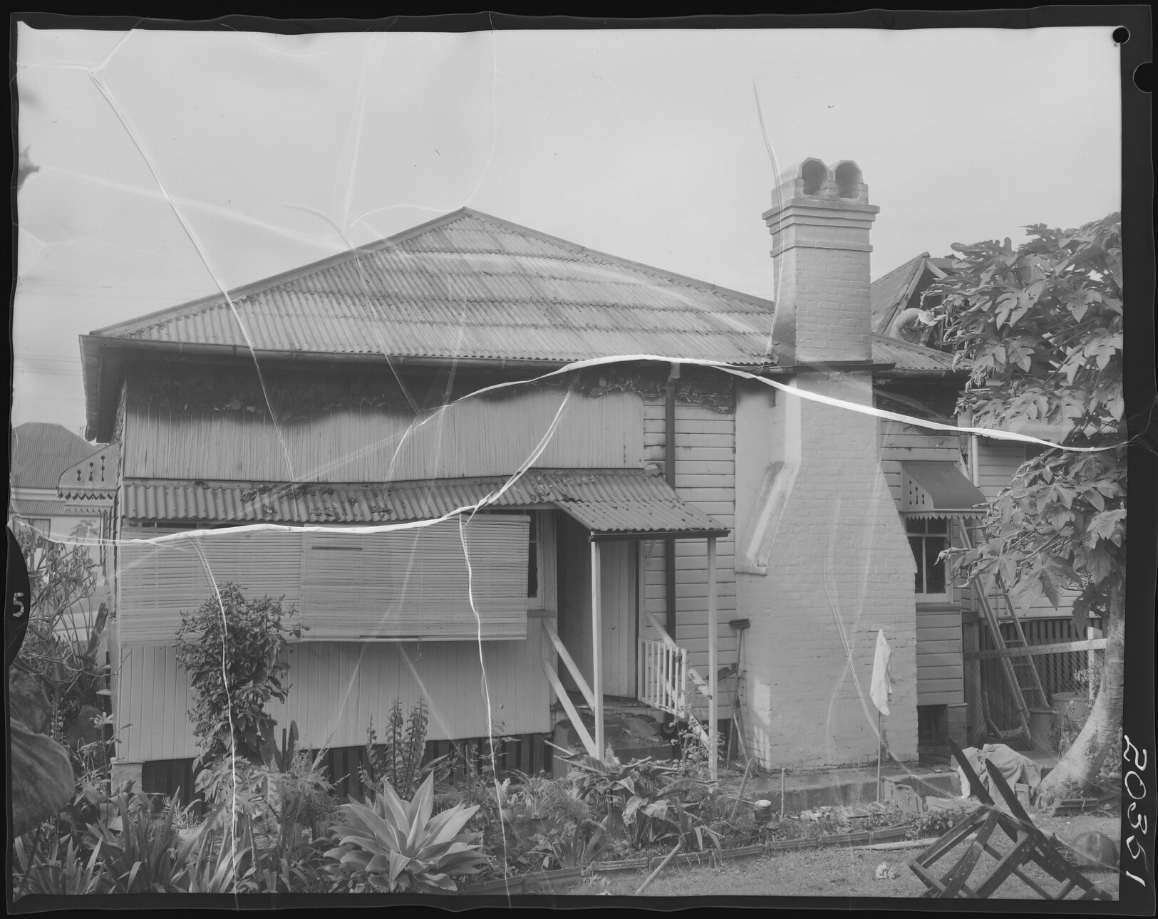 Fire-gutted cottage, West End - 1963