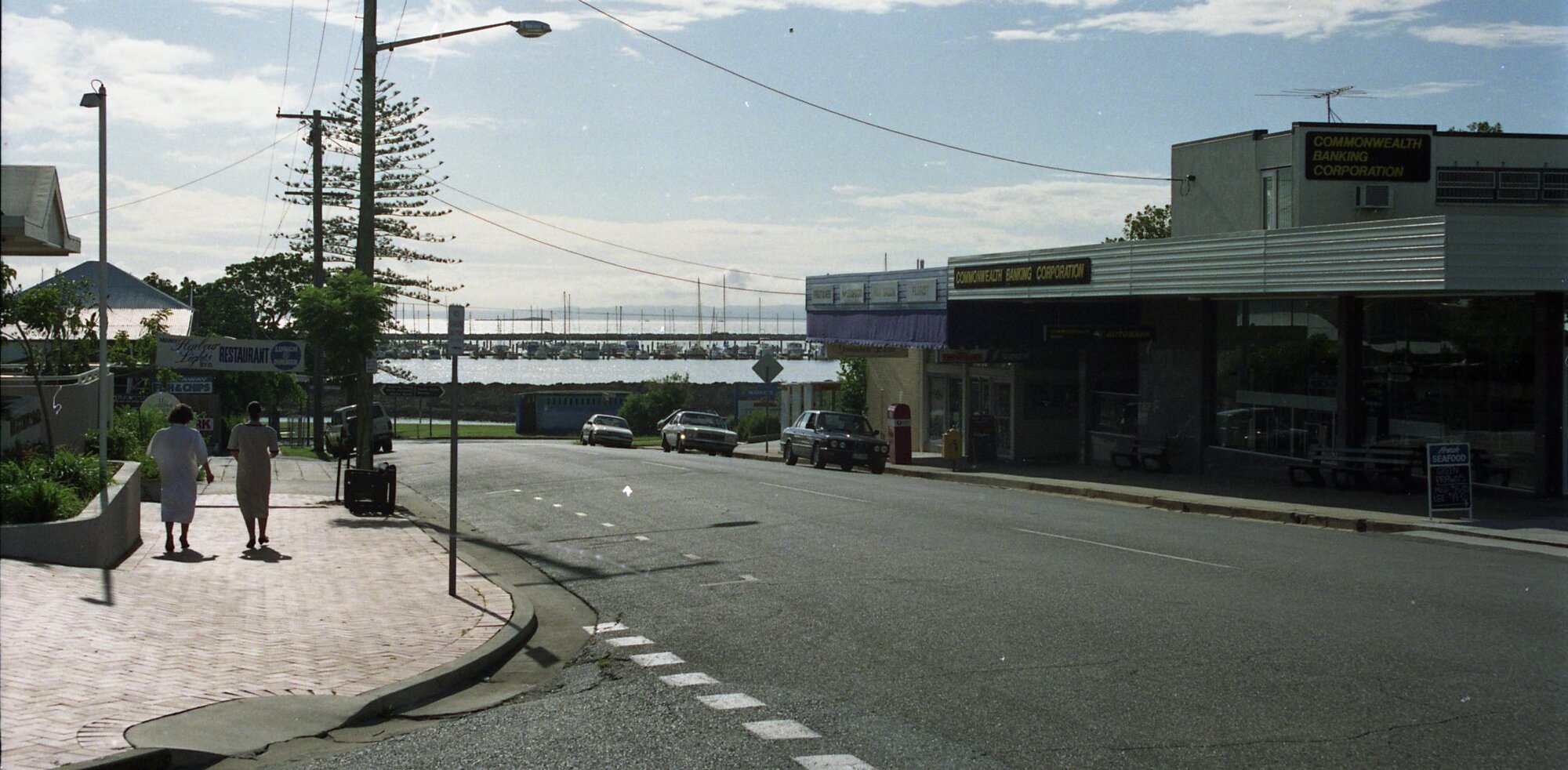 Bottom of Cambridge Parade, overlooking the marina, Manly - 1991