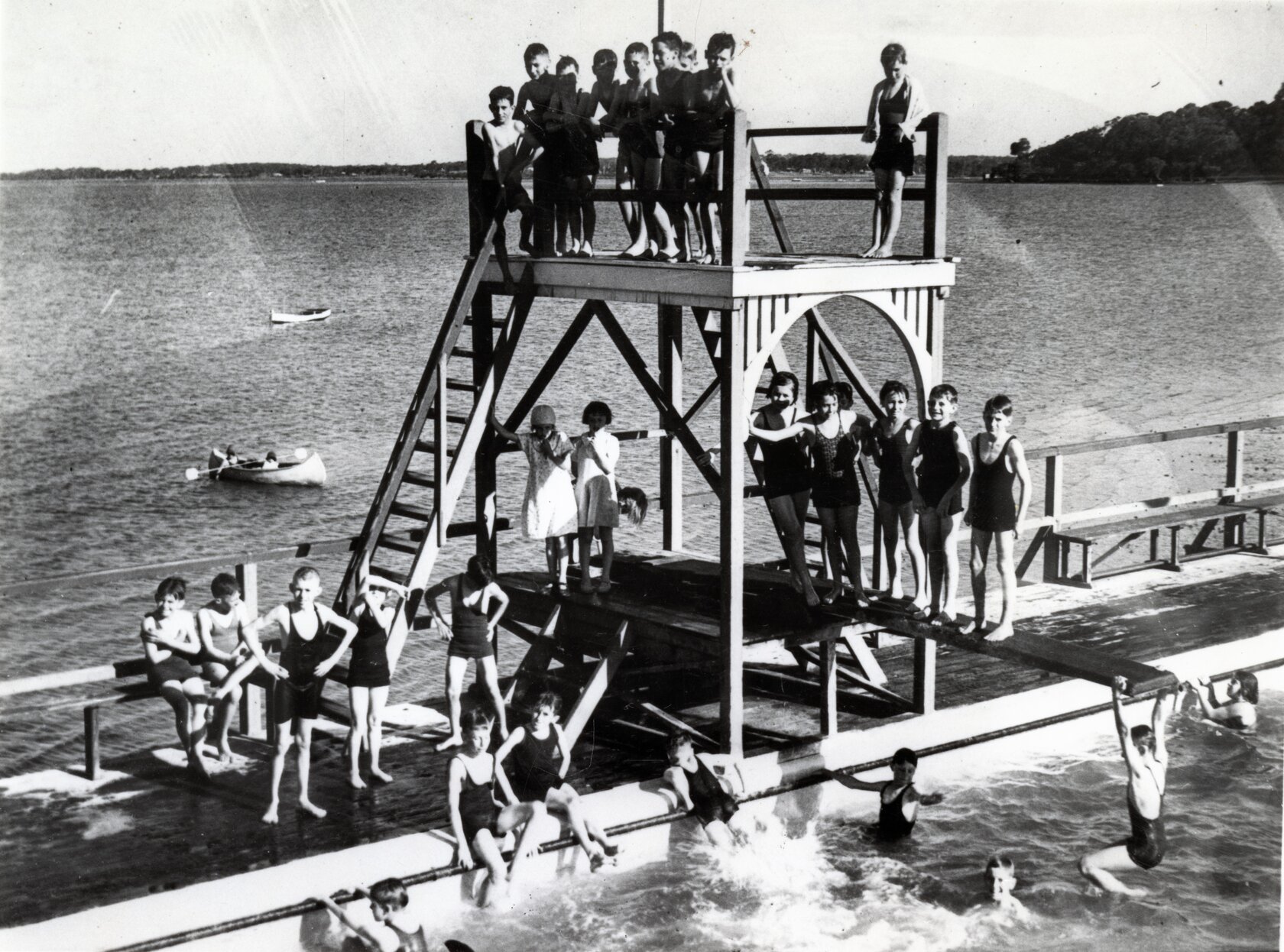 Children swimming at Manly baths - 1936