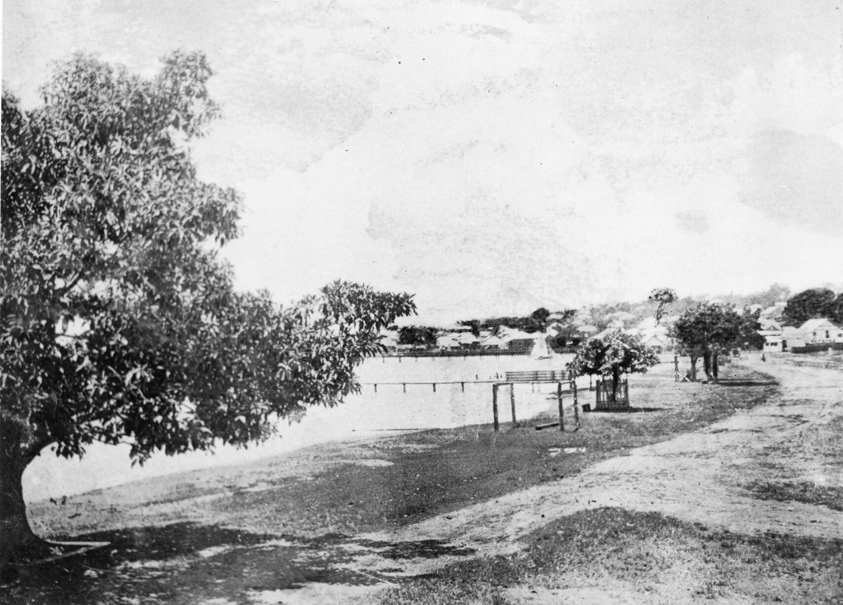 Wynnum Beach near Moreton Bay College, now part of Wynnum Wading Pool Park - 1910