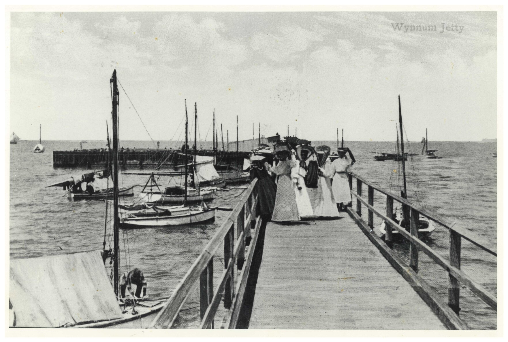 Ladies on Wynnum Jetty, c.1905
