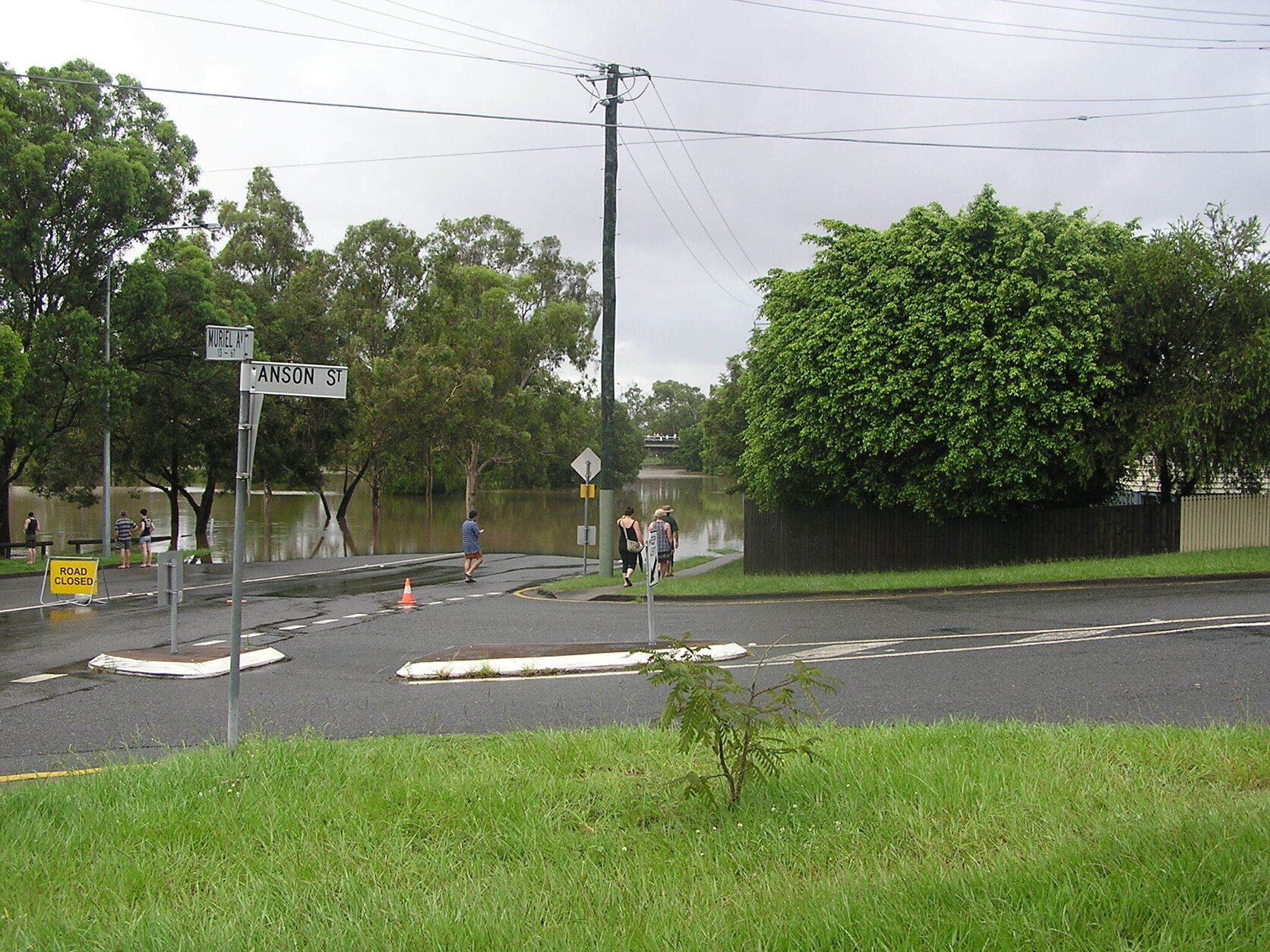 Floodwaters near corner of Anson Street and Muriel Avenue, Moorooka - 2011