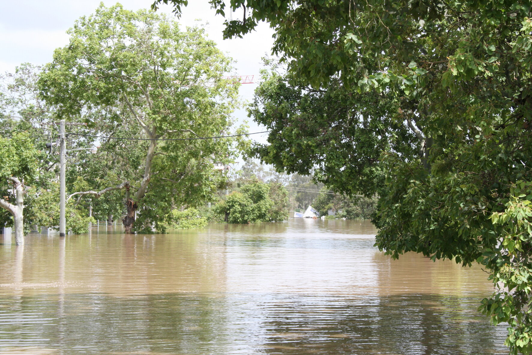 Jijaws Street completely under floodwaters, Sumner - 2011