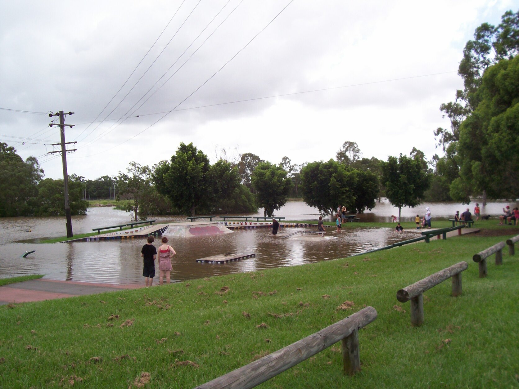 Peter Scott Skate Park under floodwaters on Muriel Avenue, Moorooka - 2011