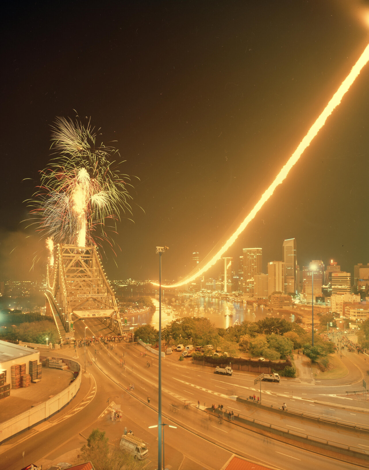 Story Bridge 50th Birthday Celebrations - F111 dump and burn - 1990