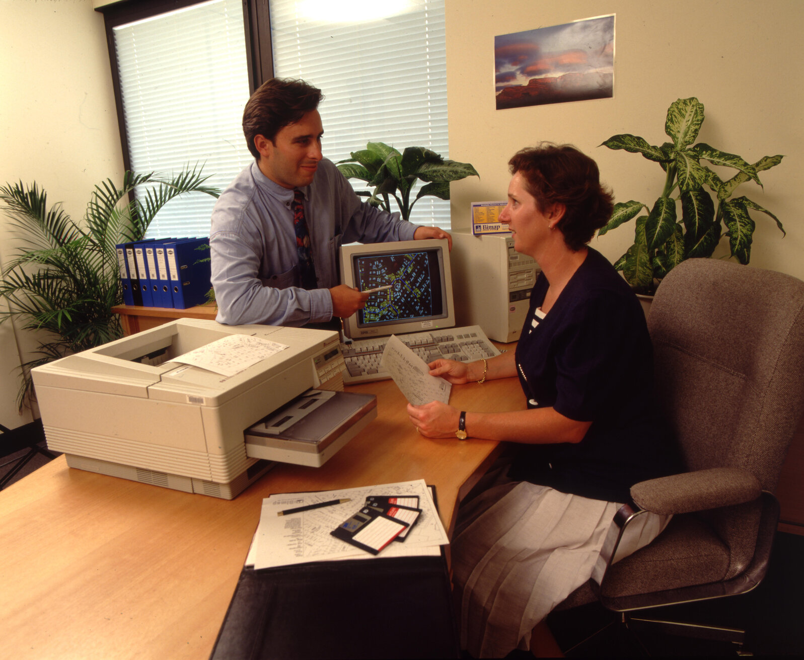Council mapping staff (BIMap) at work - 1995