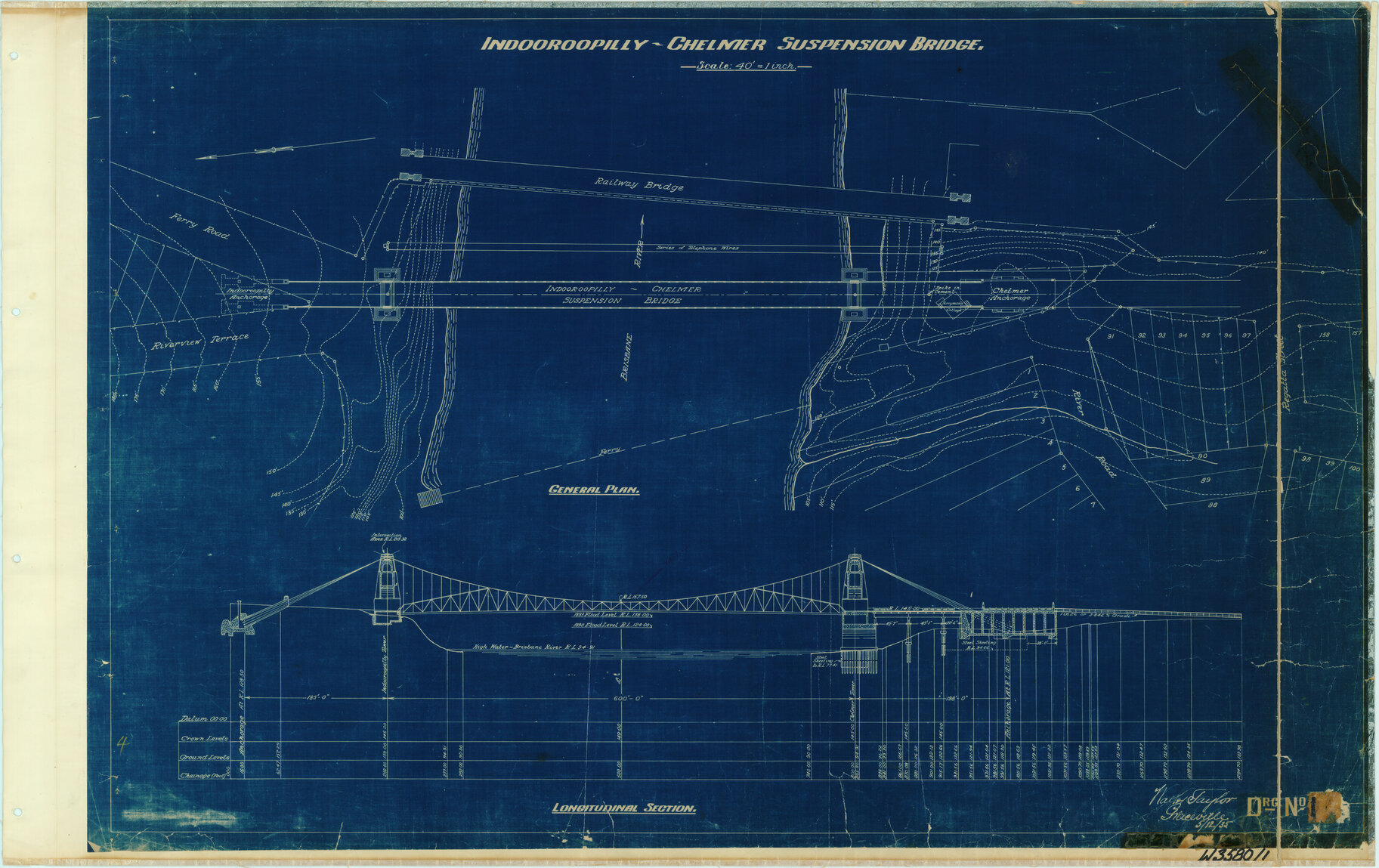 Walter Taylor Bridge Plans 1936