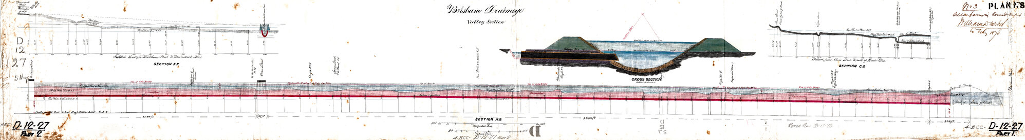 Drainage Plan Fortitude Valley Drainage Stratton Street Drainage area Plan No. 8 1873