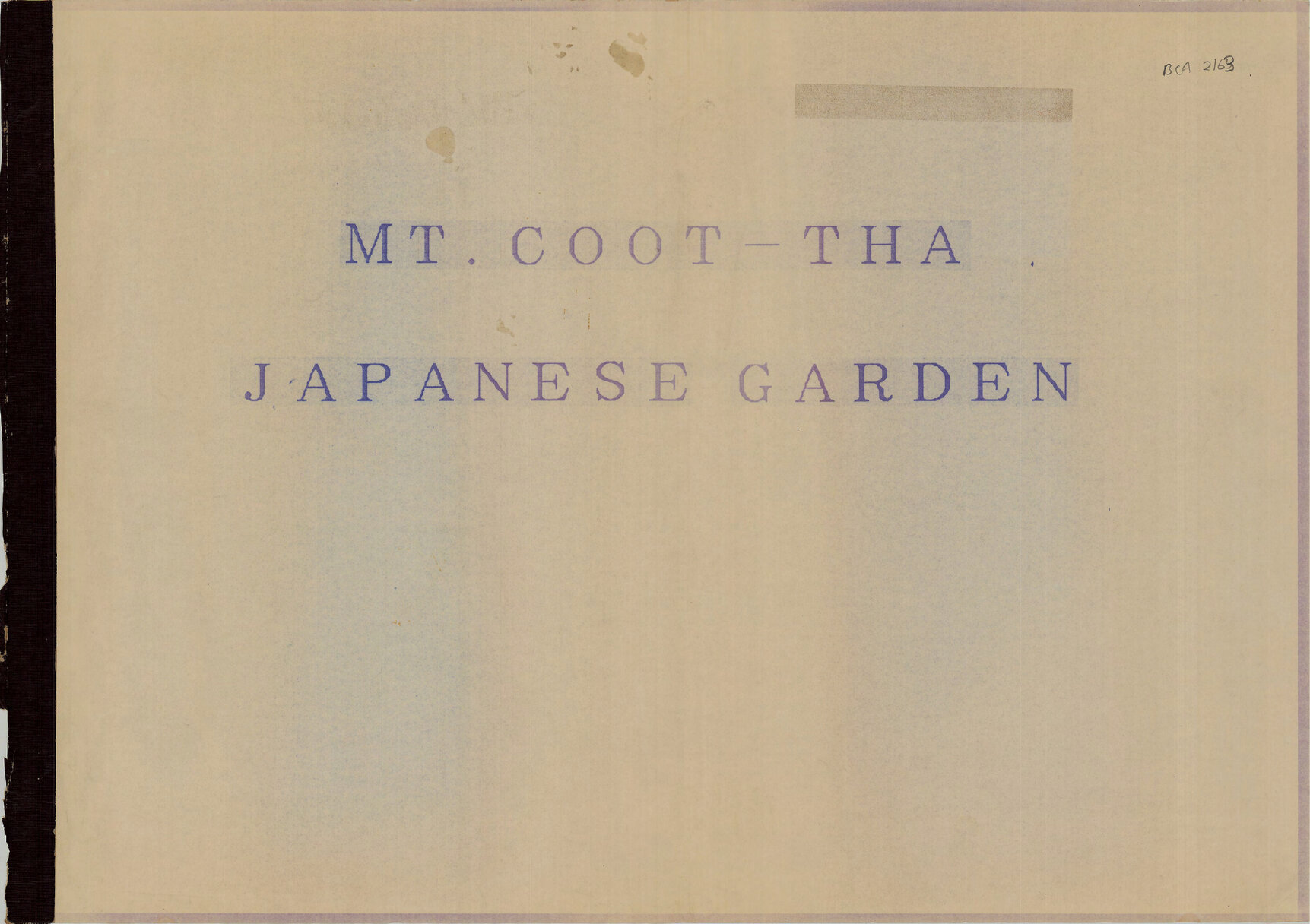 Plans of Japanese Garden at Mt Coot-tha Botanic Gardens - 1988