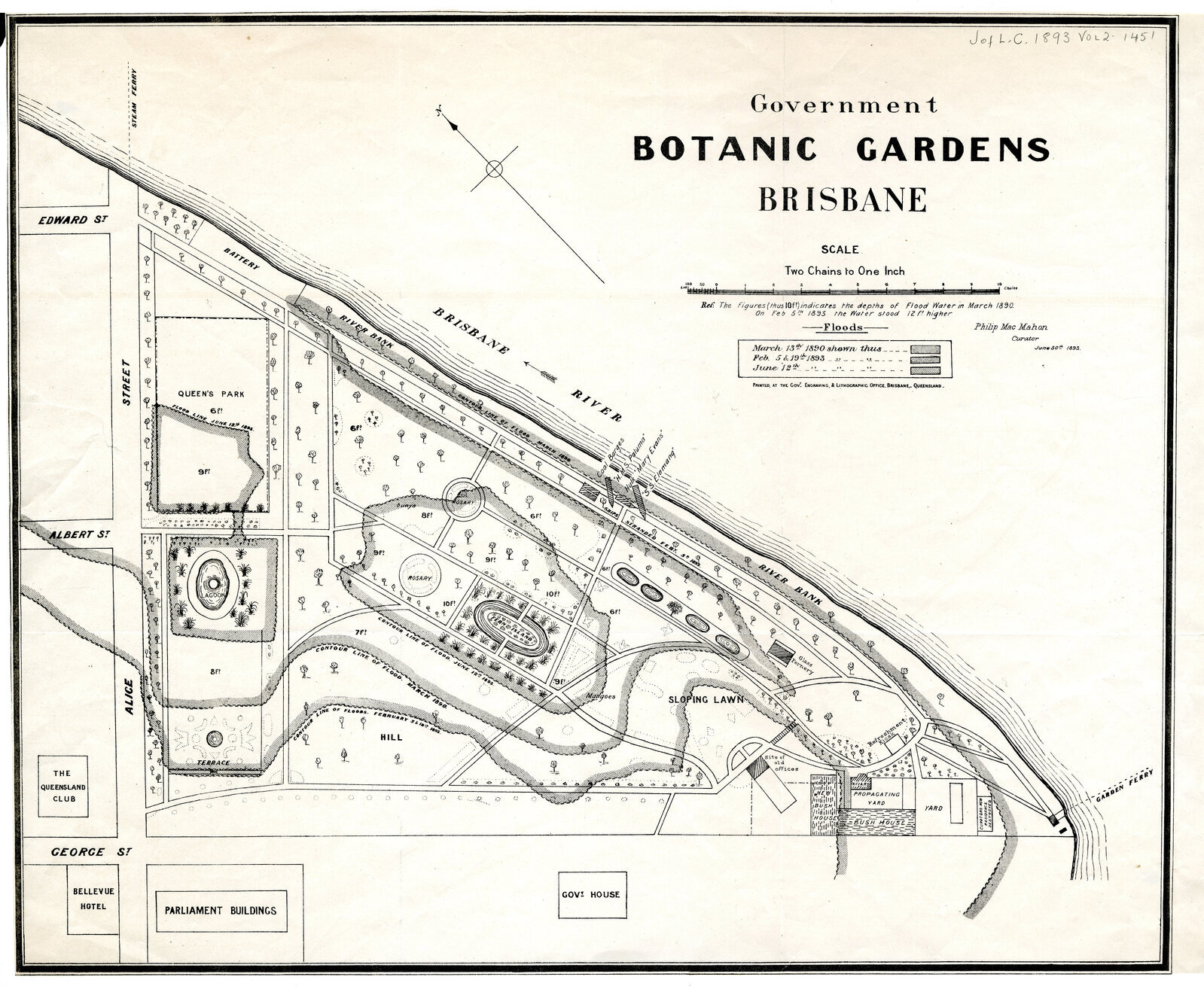 Plan City Botanic Gardens 1893