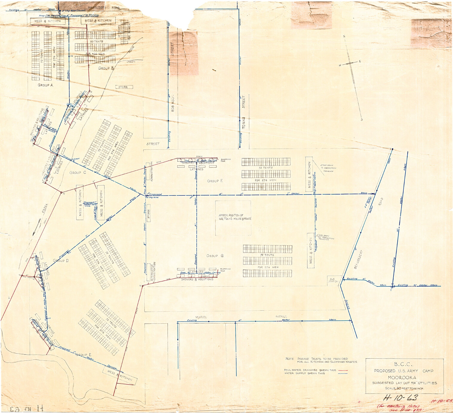 Plan of US Army Base, Moorooka