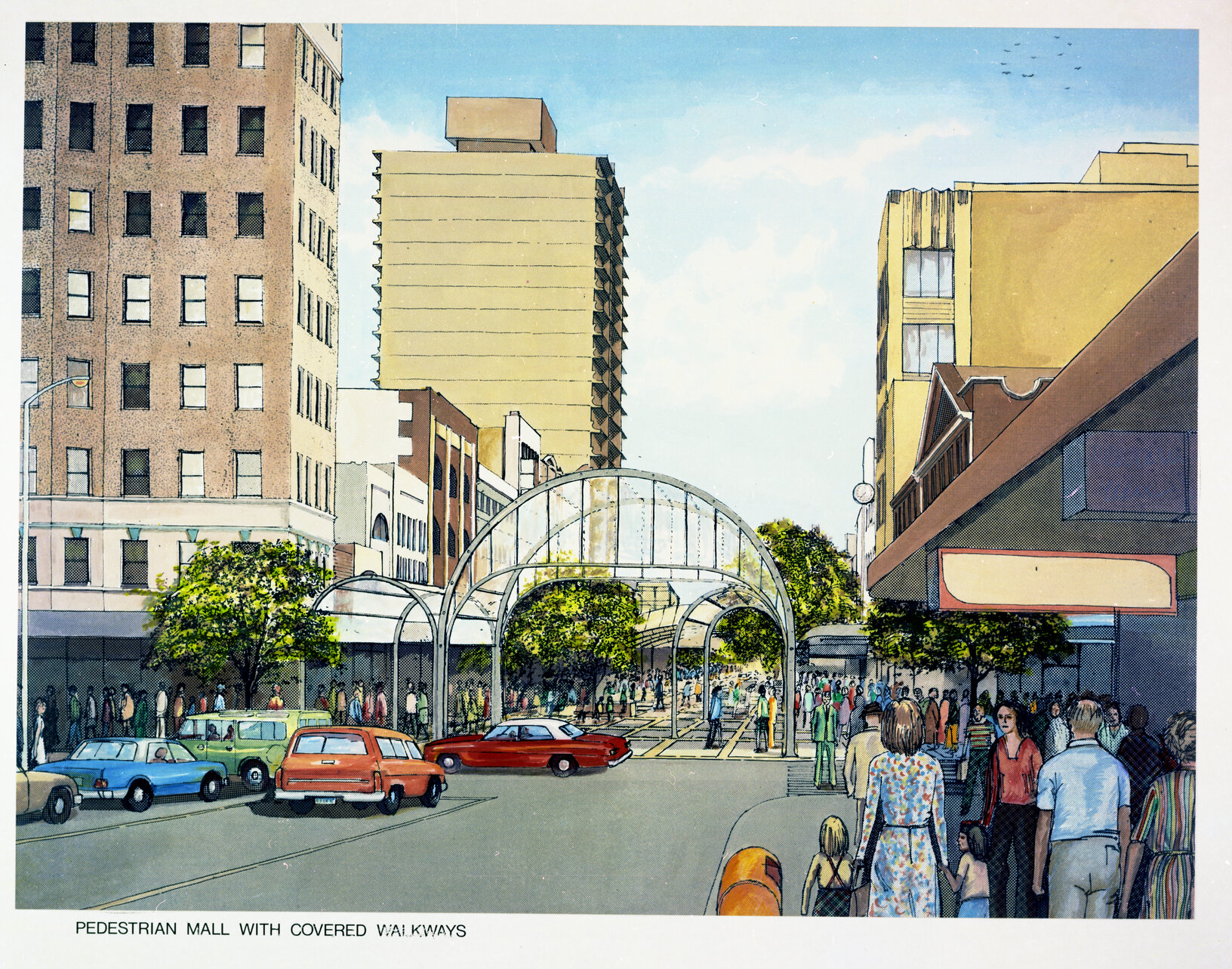 Concept art of Queen Street Mall - 1981