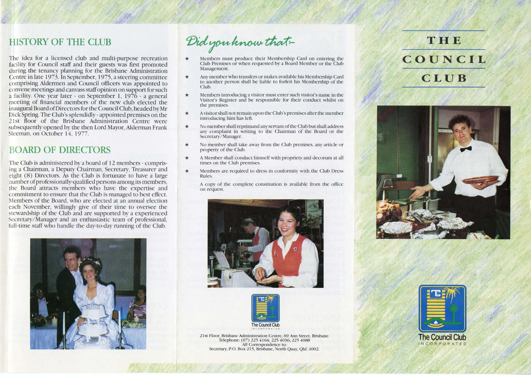 Council Club brochure c.1990