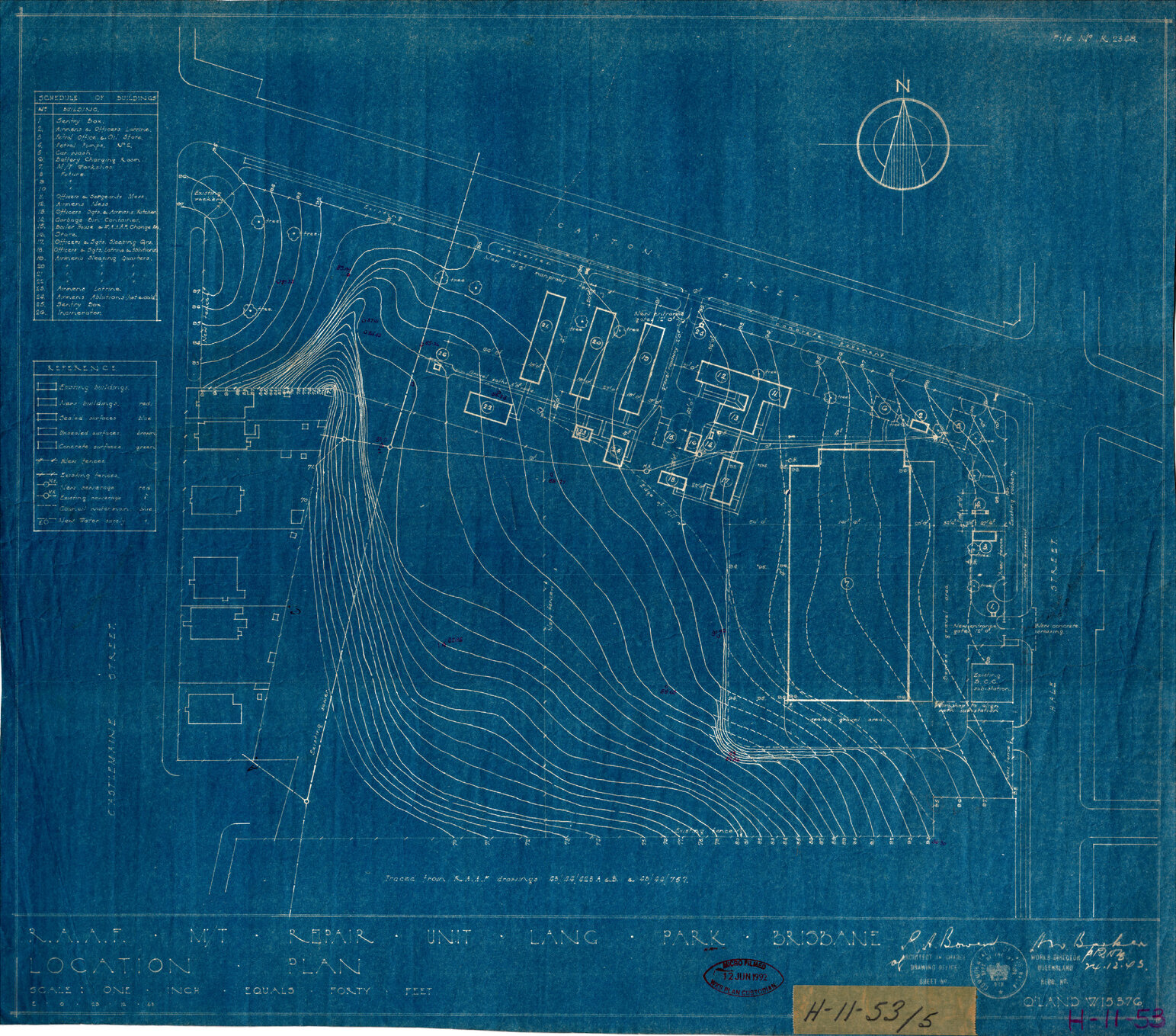 Lang Park Military occupation plans 1943-1945