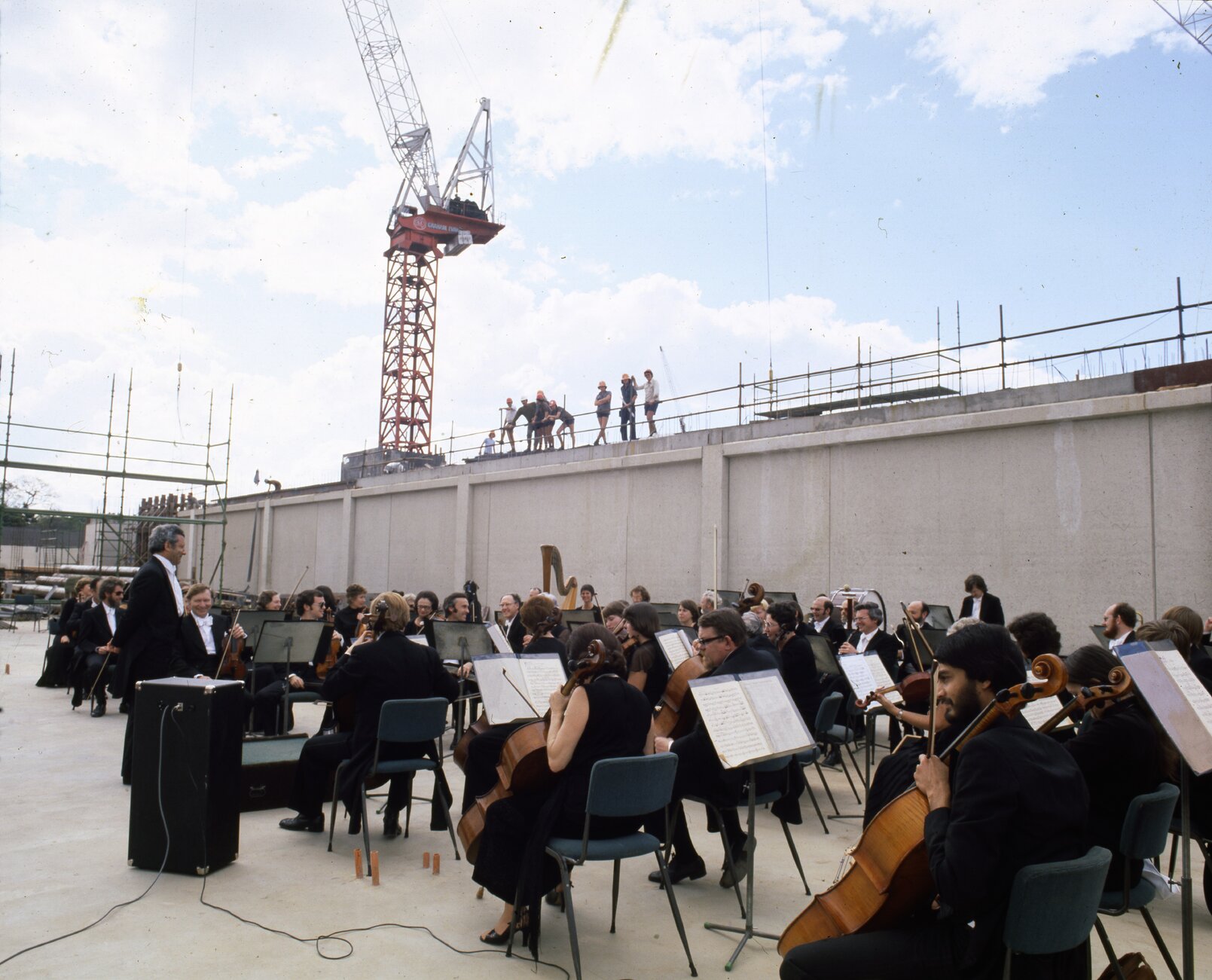 Queensland Symphony Orchestra Playing During Construction of New Cultural Centre - 1979