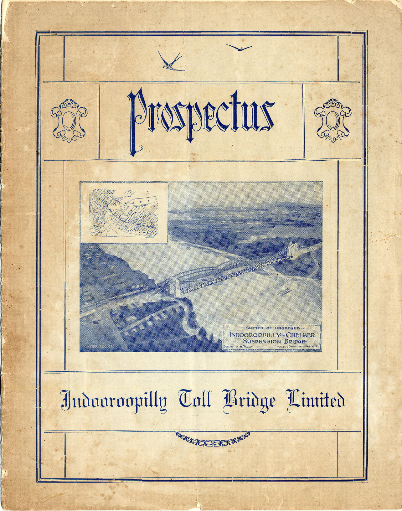 Prospectus Indooroopilly Toll Bridge - Walter Taylor Bridge 1931