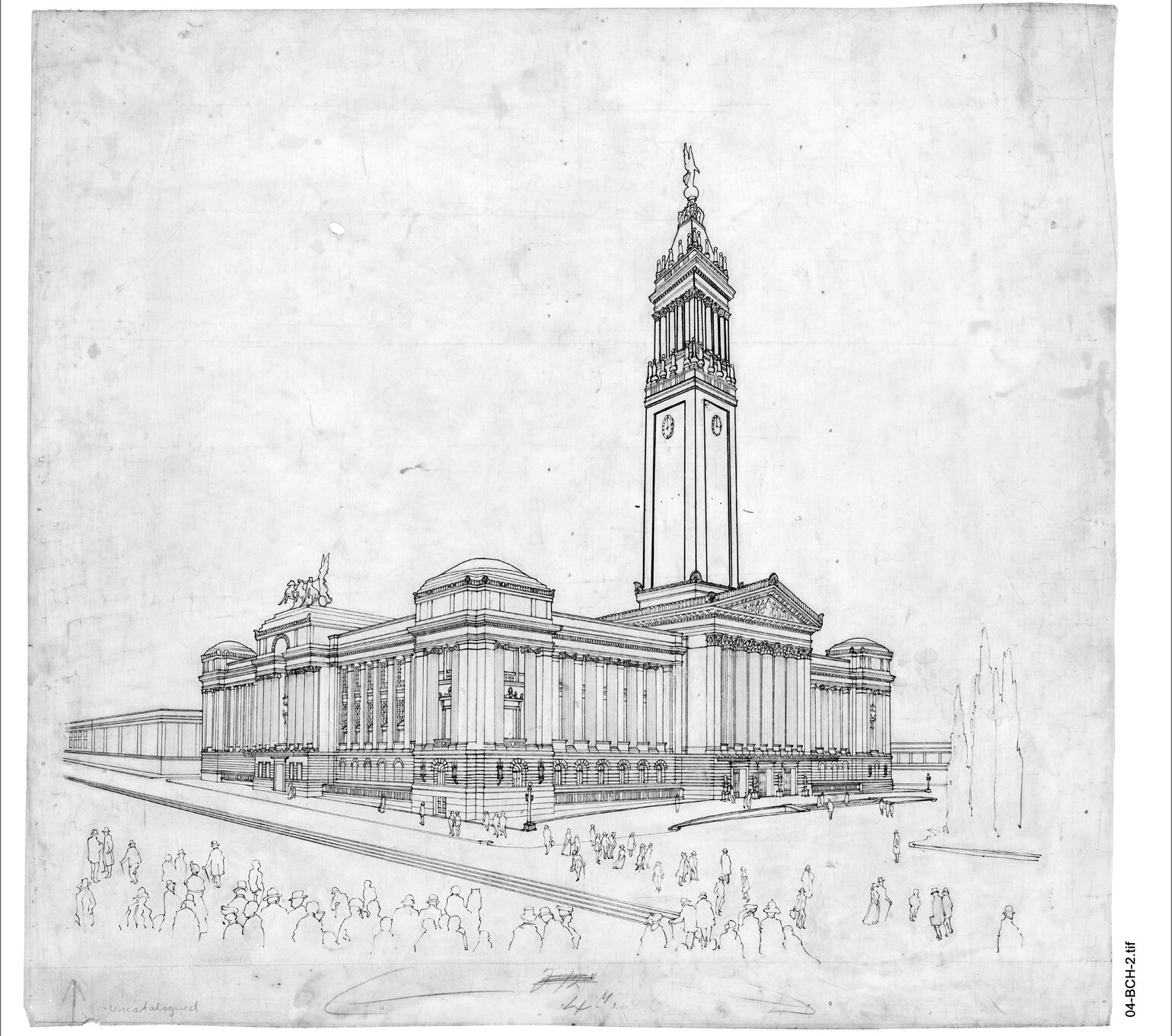 City Hall - General Sketch Plan proposed Building 1920