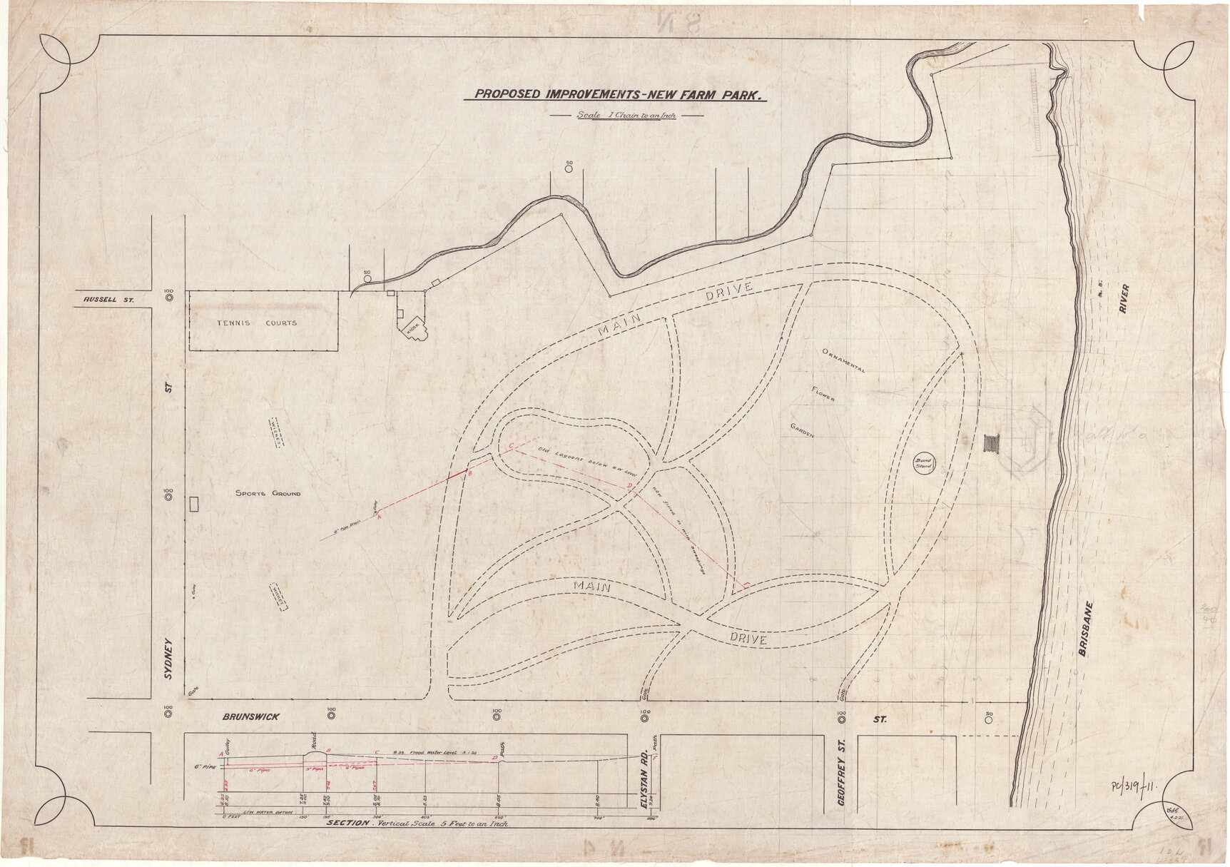 Improvements New Farm Park 1921:1952