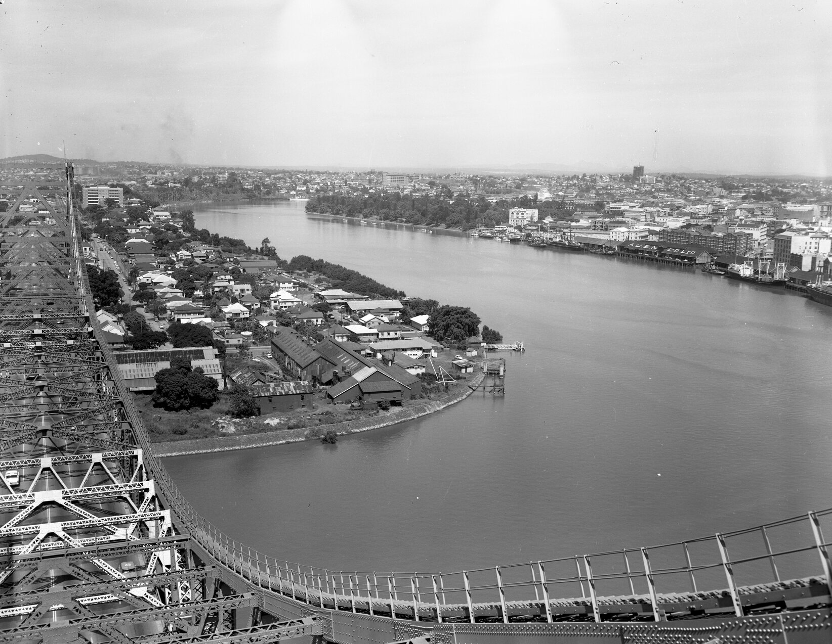 View from the top of Story Bridge looking southwest - 1971
