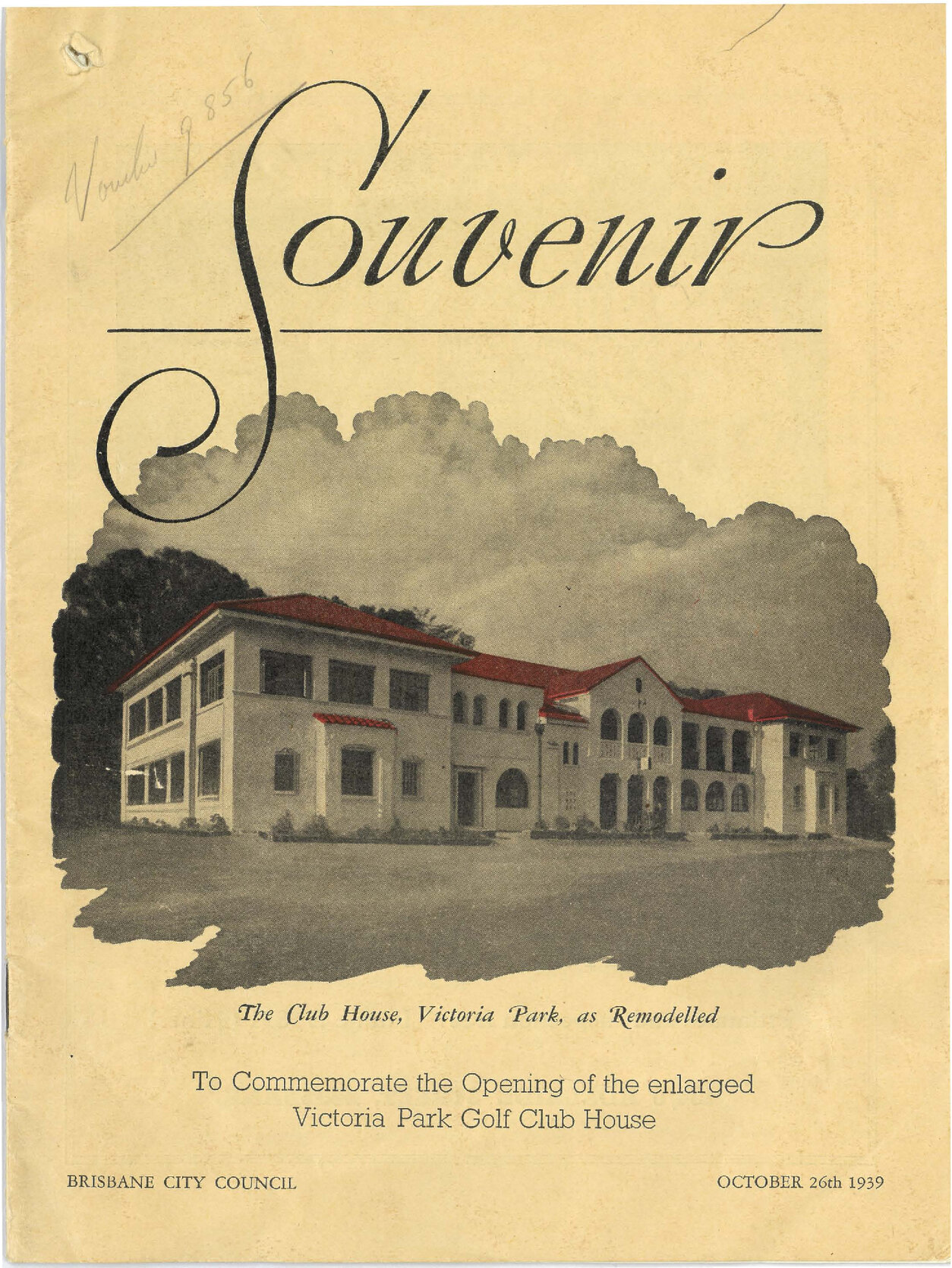 Victoria Park Golf Club souvenir - 1939