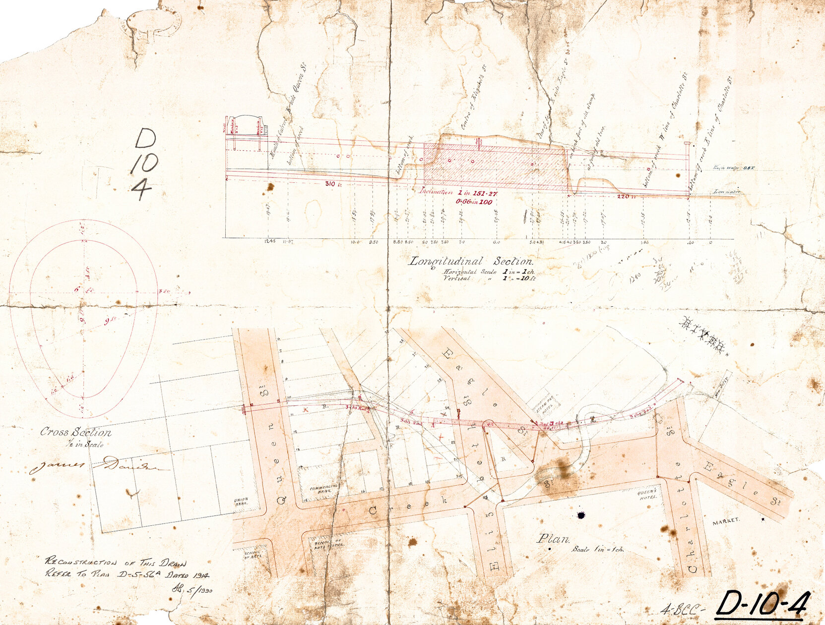  Corporation Stone Drain from Queen Street to Brisbane River, c.1870. 