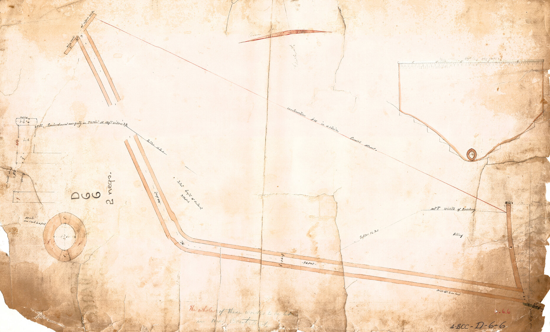 Brisbane Drainage, Detail drawings for drain from Edward to Turbot Street, c.1871 