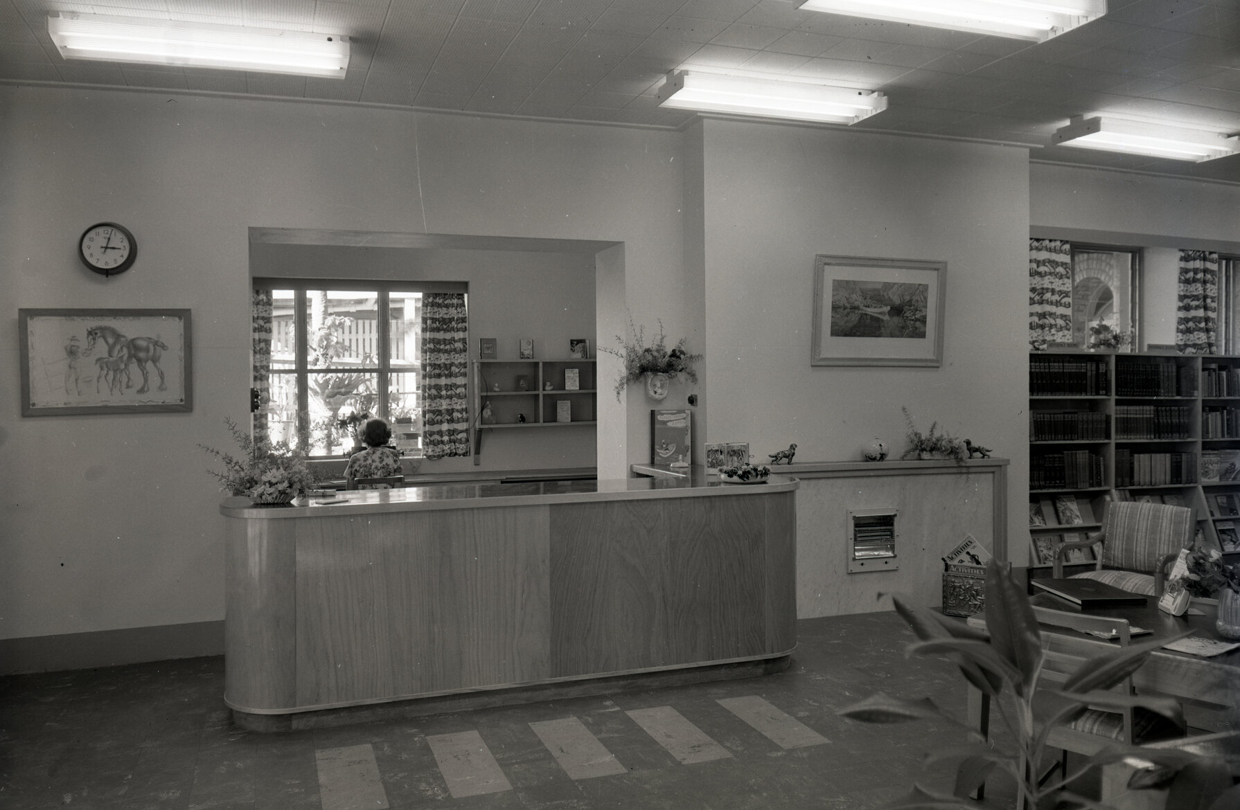 Interior of South Brisbane Library - 1952