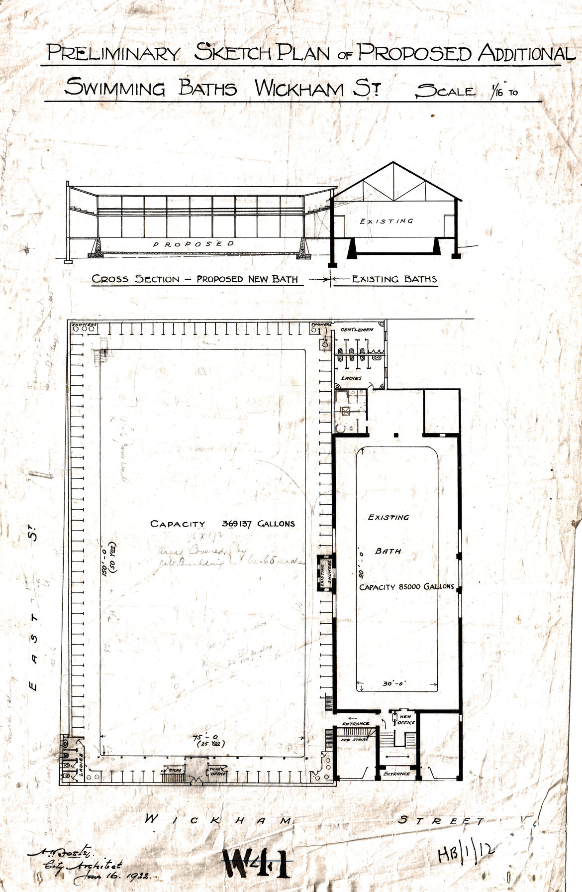 Plans of Booroodabin Baths - 1896-1925