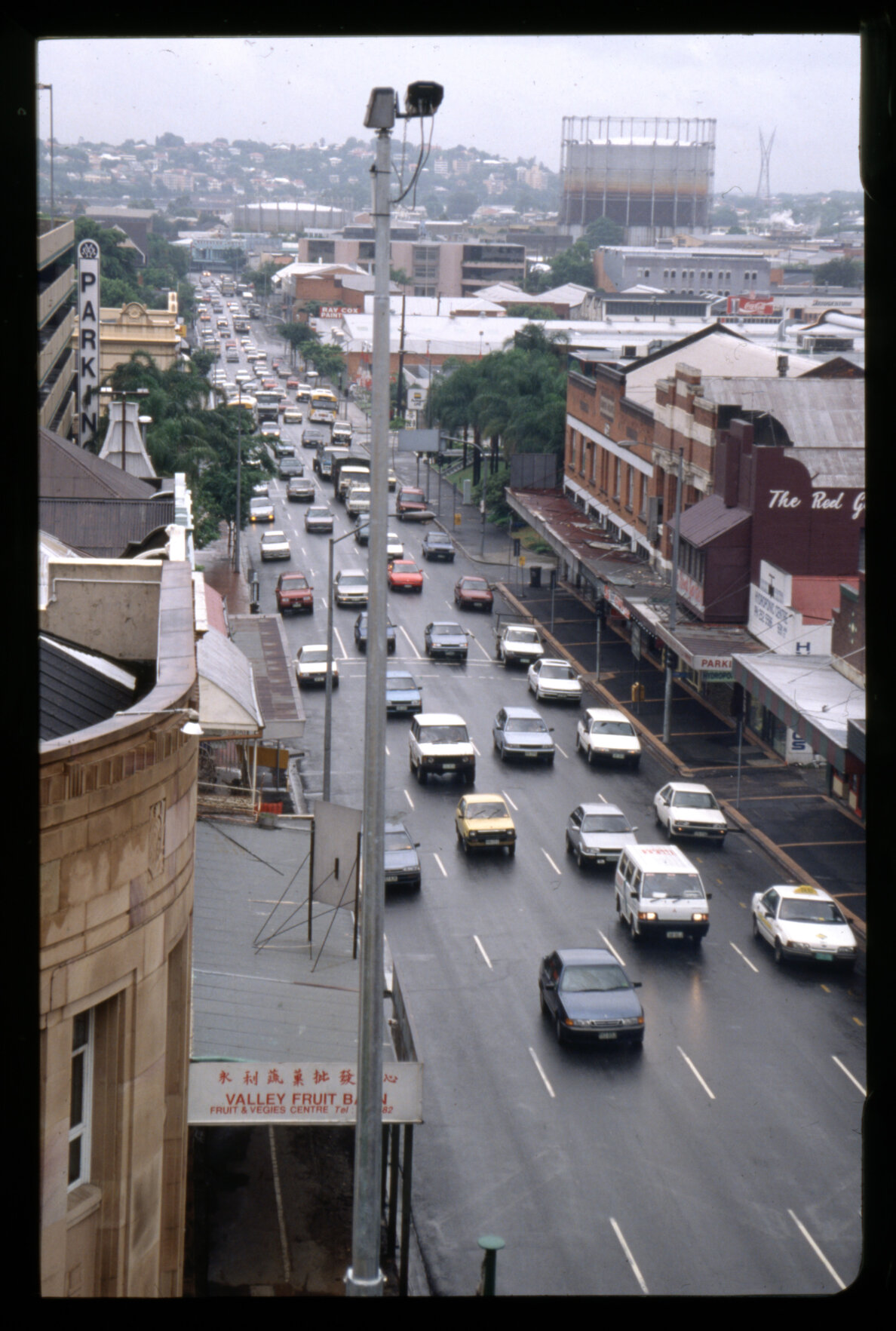 Traffic on Ann Street being Monitored by Traffic Control Cameras - 1992