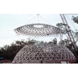 Tropical Dome construction - Mt Coot-tha Botanic Gardens -  1977