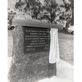 Lord Mayor Clem Jones Unveiling The Commemorate Plaque on the Site For The Planetarium.