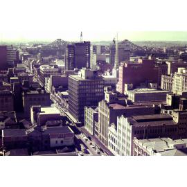 Aerial View of City from City Hall Clock Tower - 1967