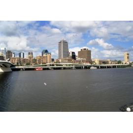 View of City and Victoria Bridge from South Bank - 1995