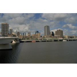 View of City and Victoria Bridge from South Bank - 1995