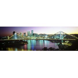 Story Bridge with City in Background from Wilson Lookout Park - 1989