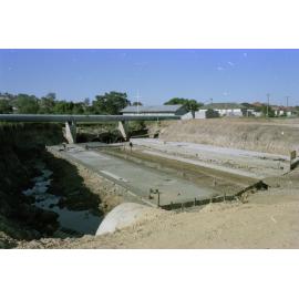 Shand Street Bridge Construction at Sickefield Road - Enoggera - 1976