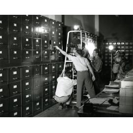 Central Records File Storage Office being Filmed prior to being Relocated - City Hall.
