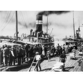 People boarding Ship from Wharf - South Brisbane - c1900
